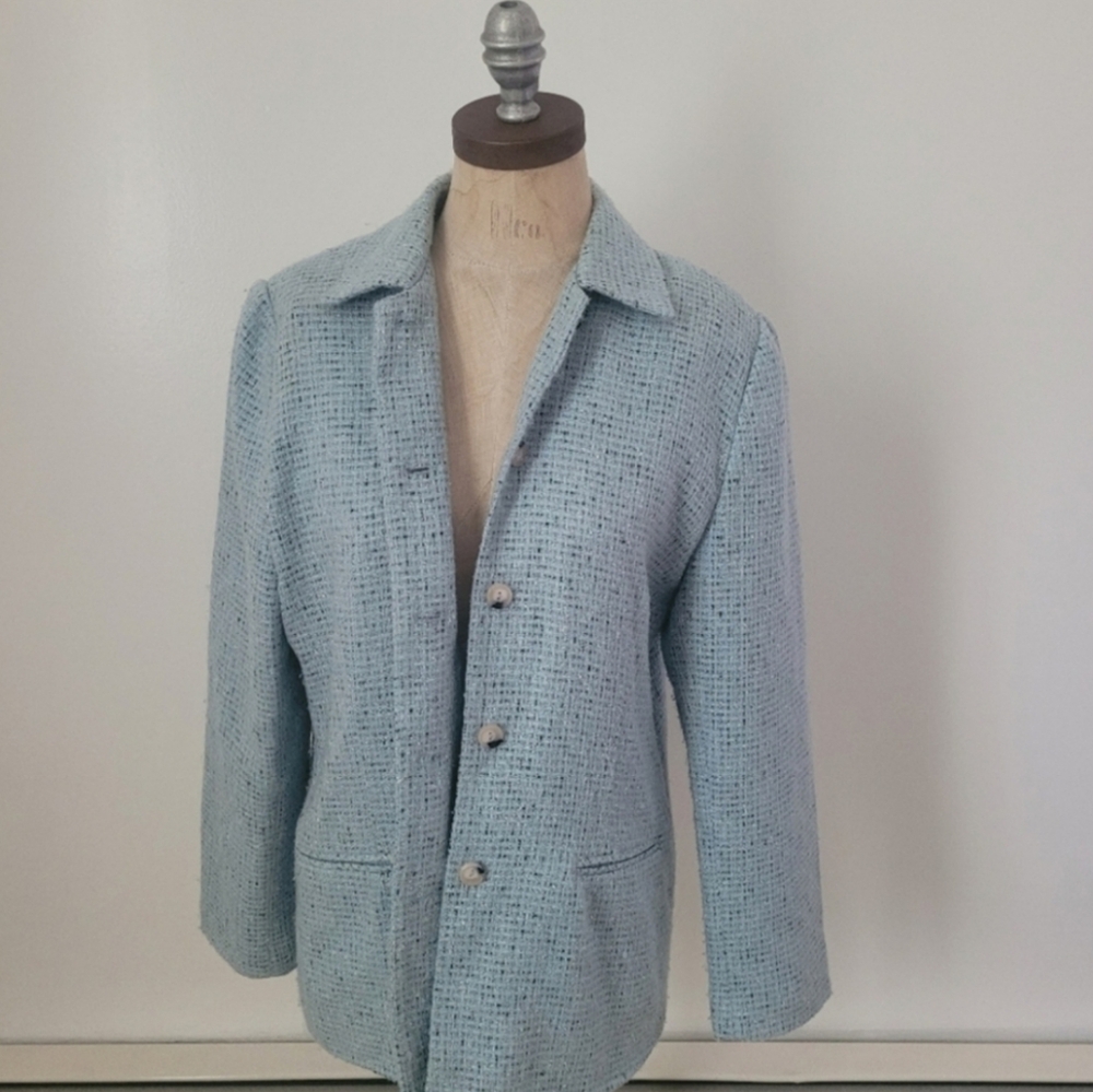 Sag Harbor Vintage Blue Fleck Blazer Jacket Preppy Academia Office 10